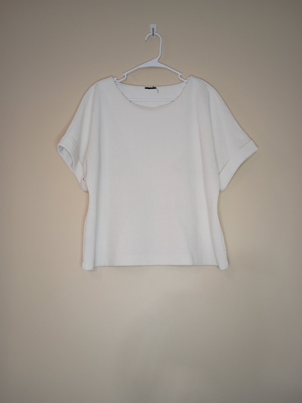 Classic White Short-Sleeve Boxy Top